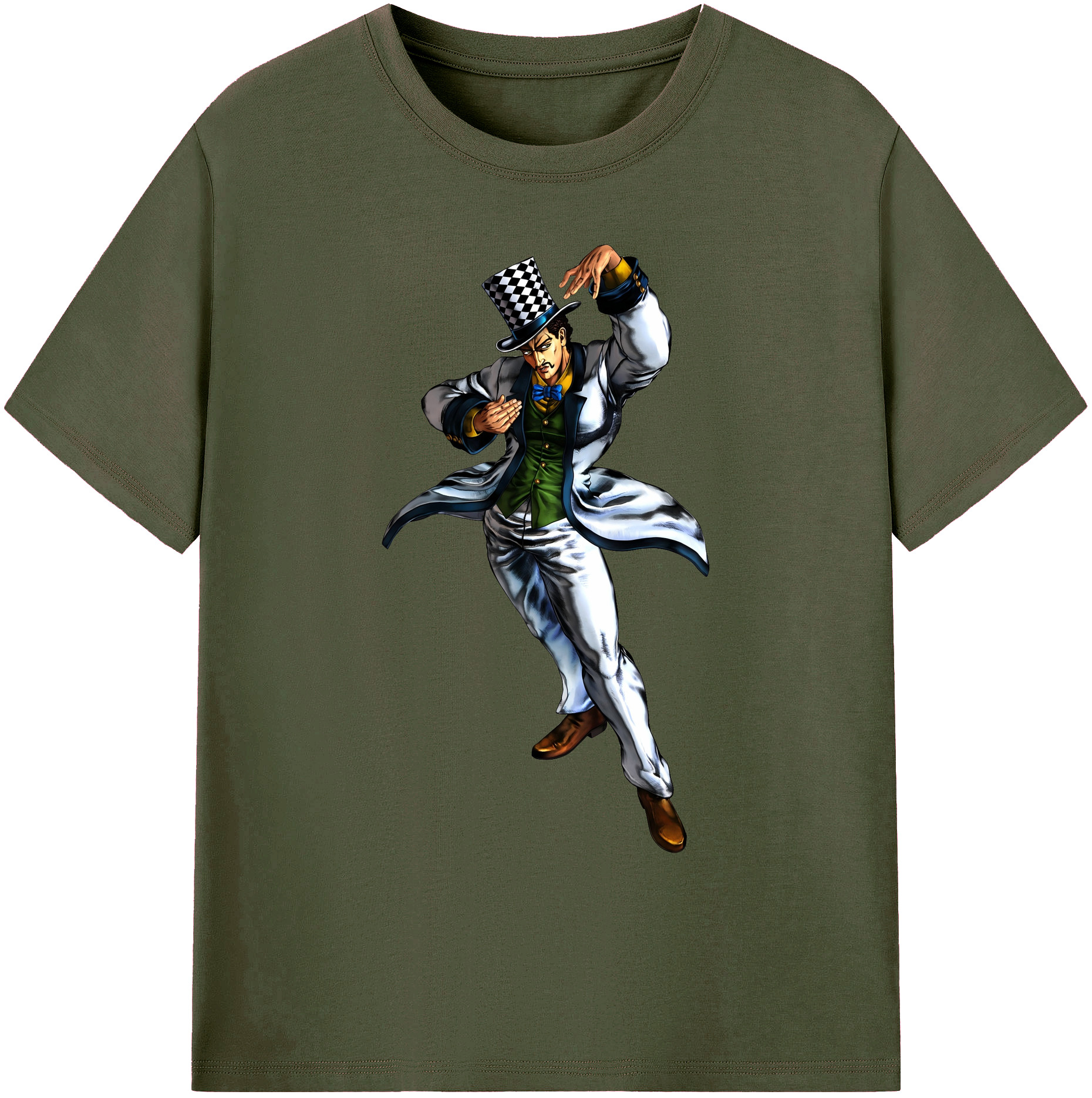 （画像用） ジョジョの奇妙な冒険 ウィル?アントニオ?ツェペリ JoJo's Bizarre Adventure Will Anthonio Zeppeli 綿100％ メンズ半袖Tシャツ｜肌触りやわらか＆通気性